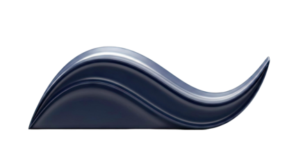 Glossy Dark Blue Wave Form