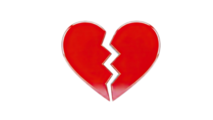 Broken Red Heart Symbol