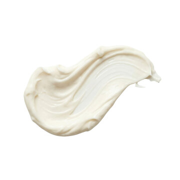 Textured off-white cosmetic cream smear swatch