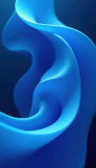 Abstract blue fractal curves, ethereal and calming, style, organic, mesmerizing