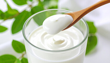 Probiotic yogurt supports gut health and digestion by balancing bacteria stomach intestine colon and abdomen for healthy belly