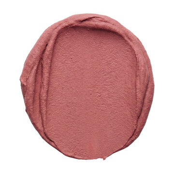 Dusty pink matte clay texture circle swatch