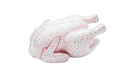 Polka Dot Raw Chicken