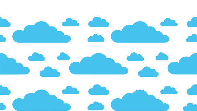 seamless blue cloud vector pattern background for sky theme and kids illustration high quality professional detailed modern elegant stylish clean crisp