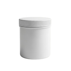 White plastic container isolated on transparent background