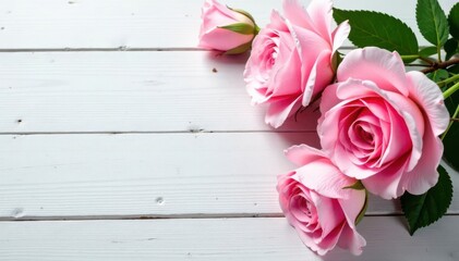 Delicate pink blooms arranged on weathered white wood Rustic, romantic Valentine's, Mother's Day , cherry blossom, romantic