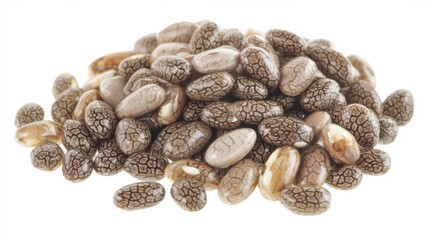 Obraz premium Pile of Chia Seeds Isolated on White Background