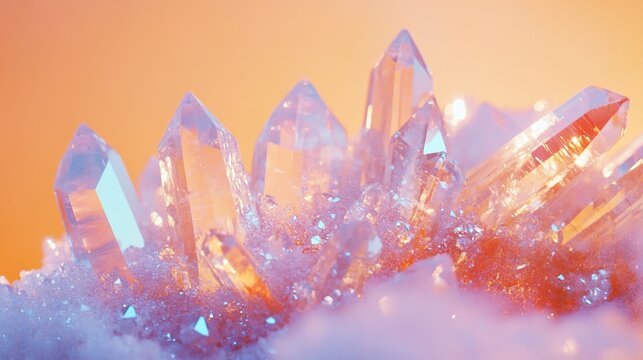 condoning. A naturally formed icosahedral crystal mineral, refracting geometric light in soft natural lighting against a clean background. STEM education sheets.