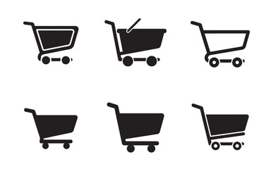 Shopping cart solid icon vector