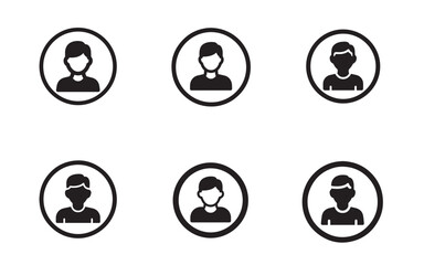 User profile account solid icon vector