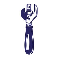 Fototapeta premium navy blue adjustable wrench with ergonomic handle for gripping and twisting bolts and nuts easily handy tool
