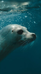 Fototapeta premium seal in water