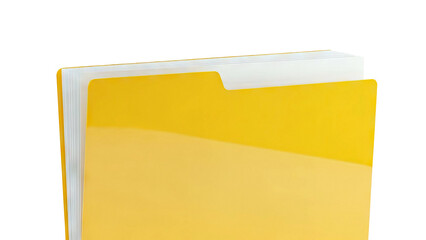 Yellow File Folder with Papers