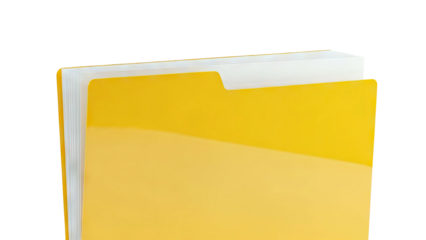 Yellow File Folder with Papers