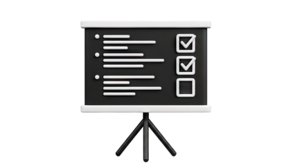 3D Checklist on Presentation Board