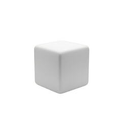 Fototapeta premium 3d white cube isolated on transparent background