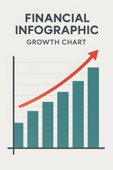 A financial growth chart illustrating upward trend in business data