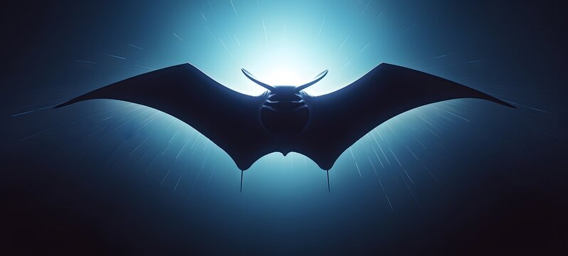 silhouette of manta birostris,generative AI
