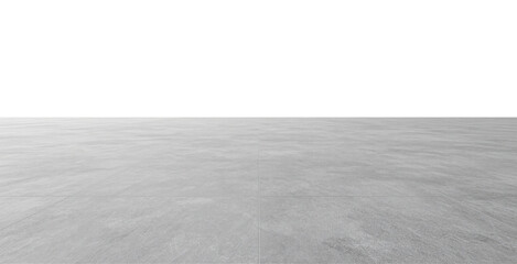 Gray concrete floor surface with transparent background