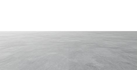 Gray concrete floor surface with transparent background