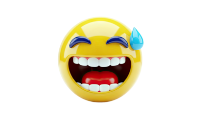 Laughing Emoji with Sweat Drop