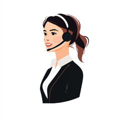  Professional Call Center Agent with Headset Ready to Assist Customers