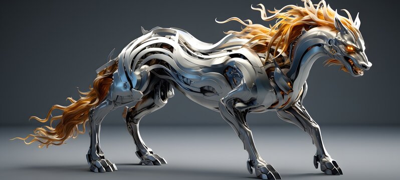 realistic photo of a glossy qilin,generative AI