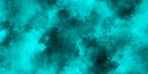 Obraz premium abstract cloud and vapor texture background. Black and blue smoke aquarelle smudge illustration smooth grungy smokey light pastel colors ink glow. Teal color powder explosion 