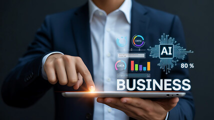 AI Business Data Analytics And Digital Transformation Concept