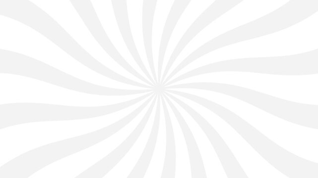 Animated design of a gray ribbon-like spiral rotating on its axis against a white background