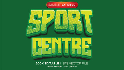 3d text effect sport centre theme