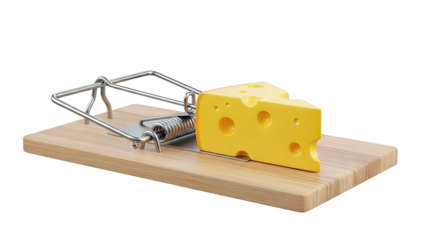Mouse trap with Swiss cheese bait
