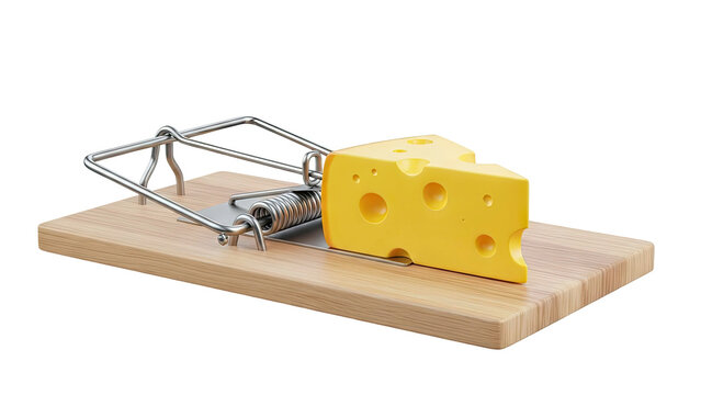 Mouse trap with Swiss cheese bait