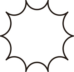 とげとげの手書きの吹き出し　ベクターイラスト素材