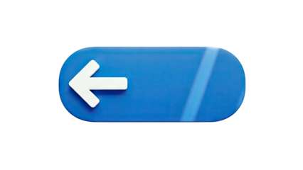 Blue Left Arrow Button