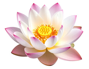 Untitled design - Single Lotus Flower in Full Bloom, Front View, Isolated on Transparent Background PNG (3)