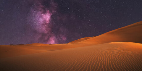 beautiful view of the desert in the evening
