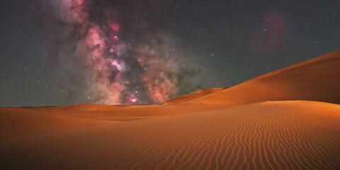 beautiful view of the desert in the evening
