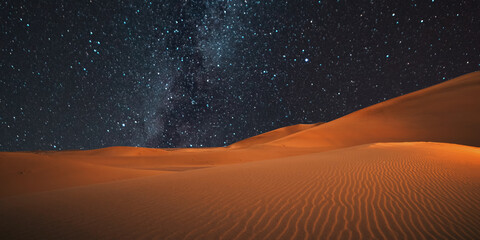 beautiful view of the desert in the evening