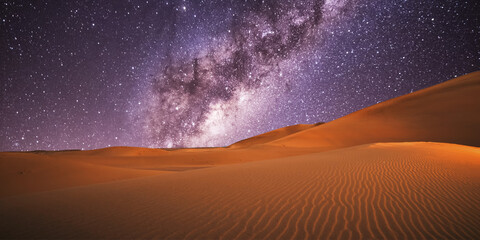 beautiful view of the desert in the evening