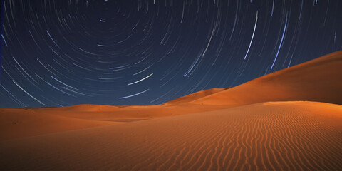 beautiful view of the desert in the evening