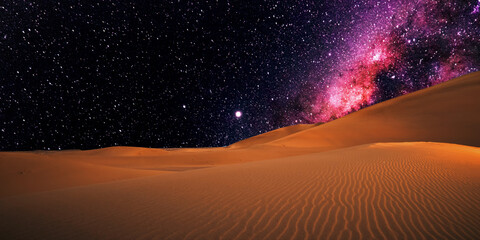 beautiful view of the desert in the evening
