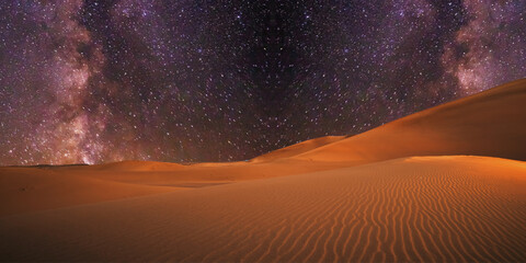 beautiful view of the desert in the evening