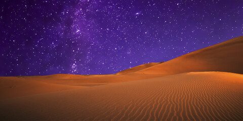 beautiful view of the desert in the evening