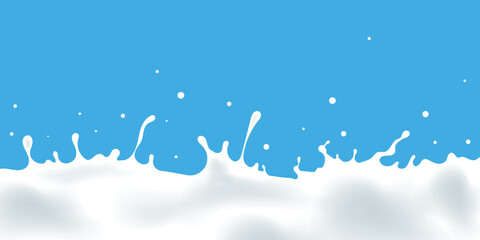milk or yogurt background. Product design elements for dairy drinks or processed foods