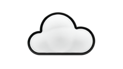 Cloud shaped lamp with black outline