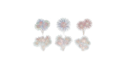 Obraz premium Vibrant Pyrotechnic Reflections on Black Background - Celebration Abstract Art