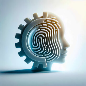 Human Profile Inside Biometric Gear Scan