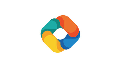 Fototapeta premium Multicolored Ring with Interconnected Segments.