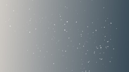 Winter freeze motion of white snow coming down, isolated on black background. Blurred snowfall texture overlay